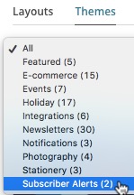 mailchimp template voor profiel update